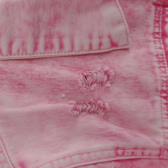 Black label pink jean jacket distressed - Picture 5 of 6